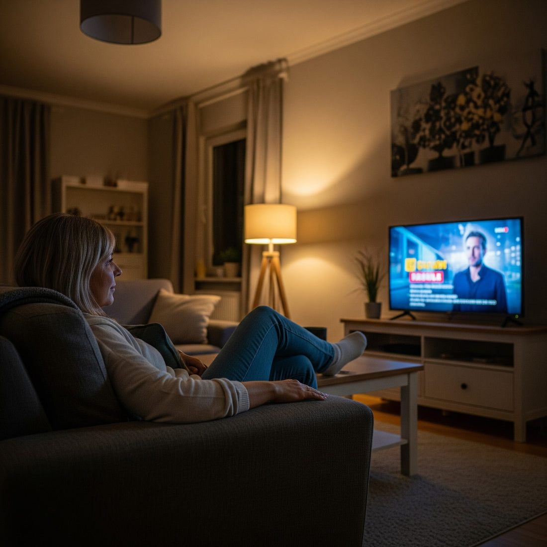 Change the lighting when the TV is on
